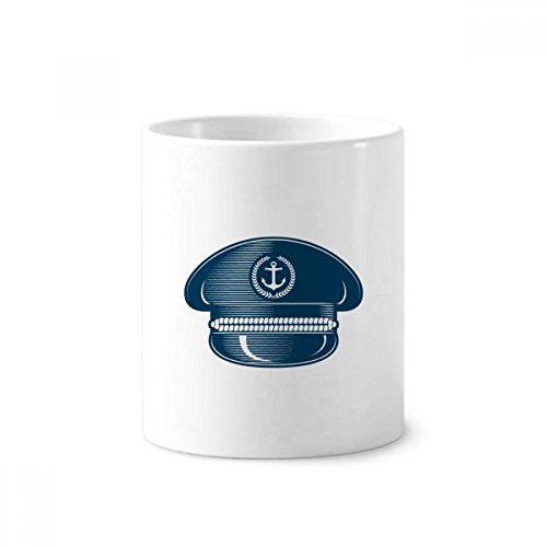 Coupe en céramique motif marin pour stylos sur le bureau ou brosses à dents