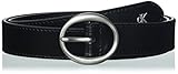 CALVIN KLEIN JEANS Cinturón clásico con hebilla redonda para mujer de 25 mm
