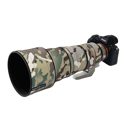 ROLANPRO Waterproof Lens Cover Camouflage Rain Cover for Sony FE 300mm F2.8 GM OSS Lens Protective Sleeve Lens Rain Coat-#QDX All Terrain Camouflage