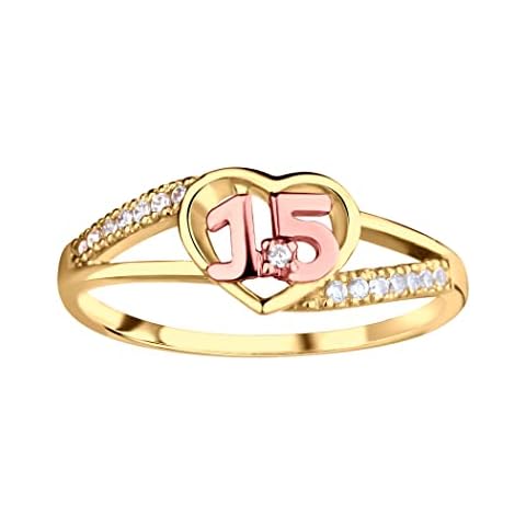 Sterling Silver Heart Ring for Quinceanera Cover
