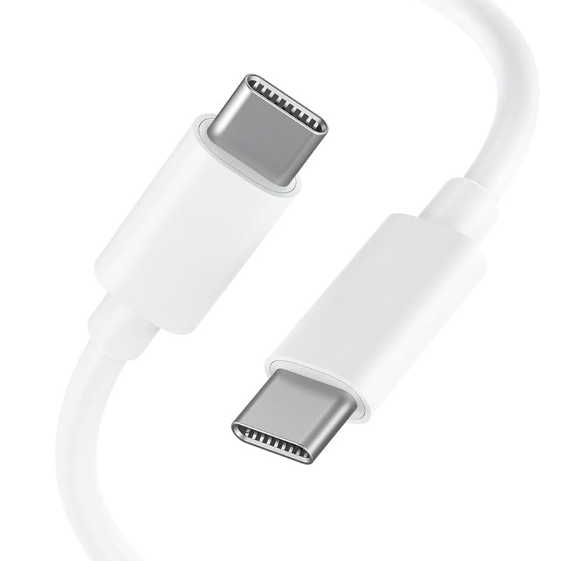 RAGHAV ENTERPRISES Type C to C USB Cable for HMD Crest Max Original Like QC Ultra Warp Super Quick Charge Cable Speed Strong High Speed Data Sync Transfer Cable (MLC-WHITE)
