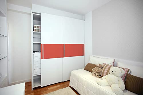 Lámina adhesiva 100x50cm naranja pastel: vinilo resistente para cómoda 7