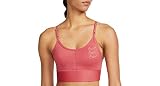 Nike Women's Sportswear Dri-FIT Indy Longline Low-Support Padded Sports Bra (Archaeo Pink) Size Larg
