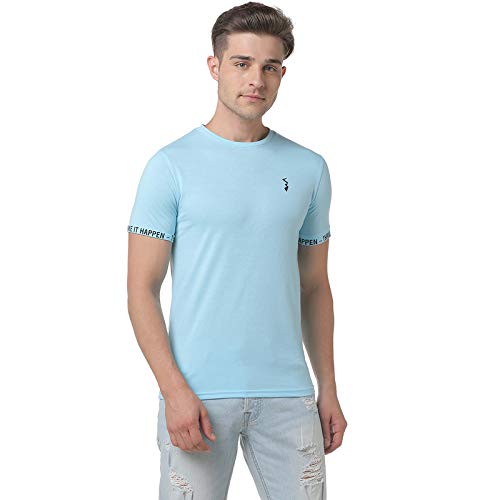 Image of CAHOOT Men Red Striped Casual T-Shirt