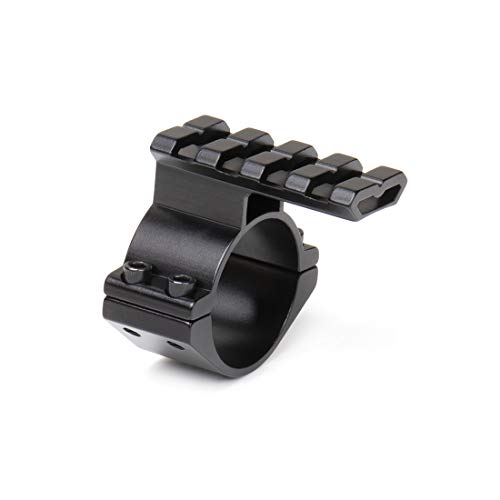 TokFlys Tactical Flashlight and Laser Sight Ribbed Barrel Clamp Mount with Rail Fit for 12 Gauge Shotgun Tubes Mossberg 500 Maverick 88 Benelli M4