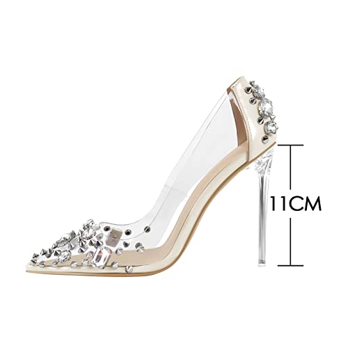 LISHAN Women's Pointed Toe High Heel Pumps2