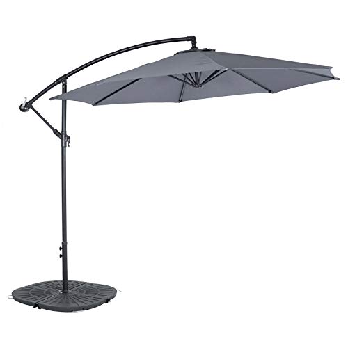 Pomer Umbrella Cover For 9ft To 11ft Outdoor Patio Offset Cantilever Umbrellas Durable Waterproof Breathable Oxford Fabric Black Umbrella Covers Patio Lawn Garden