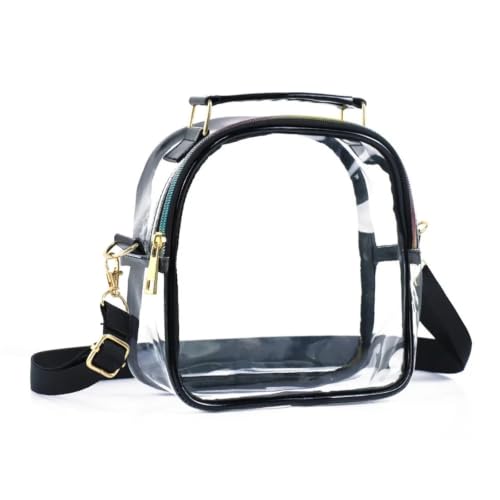Bolsa transparente grande de PVC impermeable ideal para festivales y eventos deportivos.