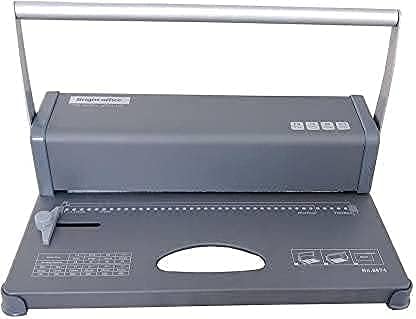 Spiral Coil Paper Binding Machine 40 Holes 15 Sheets max Punching Capacity No.8674 Manual Ring Binder