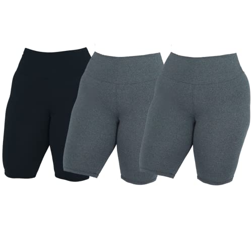 Kit 3 Bermuda Plus Size Ciclista Suplex Estampada Ou Lisa Academia Ginastica