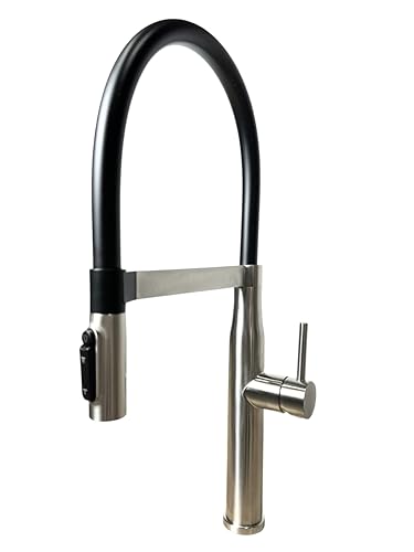 STiLWERK 3 in 1 Kitchen Sink Faucet with Pull Out Sprayer, 3 Way Kitchen Faucet, Cold and Hot Water Mixer Kitchen Tap, Stainless Steel Drinking Water Faucet, Magnetic Docking, Stainless Steel