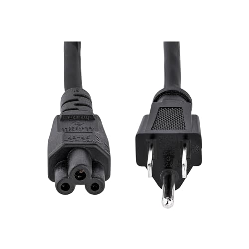 Upgrade StarTech.com 6ft (1.8m) Laptop Power Cord NEMA 5-15P to C5 (Mickey Mouse) 10A 125V 18AWG Laptop Replacement Charger Cord Brick Cord - UL Listed (PXT101NB3S) - Image 5