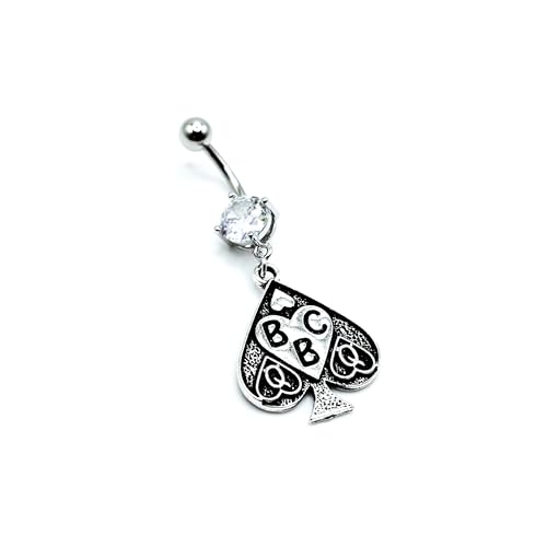 Ankletme Belly Button Ring HW, QOS, BBC Jewelry (BBC Spade)