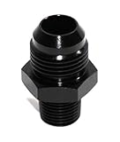 BLACK 10AN AN-10 to 3/8' NPT Male Thread Straight Aluminum Fitting Adapter