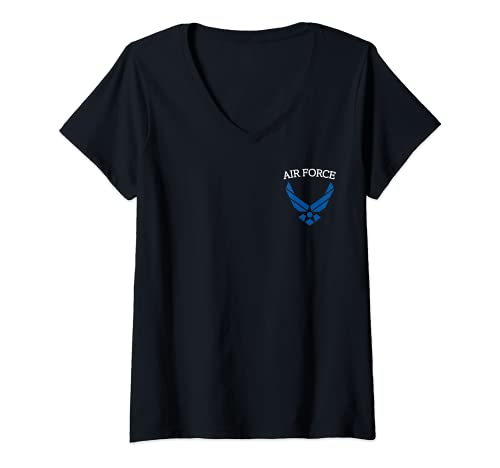 Mujer US Airforce Logo USA Cool Regalos Camiseta Cuello V