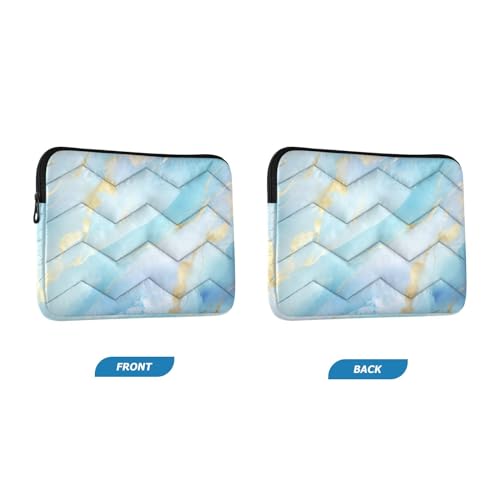 Funda para portátil 13-14 pulgadas azul dorado mármol miniatura 2