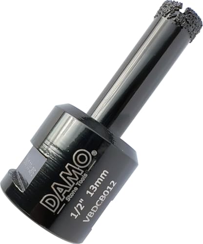 DAMO 1/2 inch Diamond Core Drill Bit for Porcelain, Ceramic, Tile, Quartzite, Granite, Marble, Stone & Brick, Hole Saw 13mm