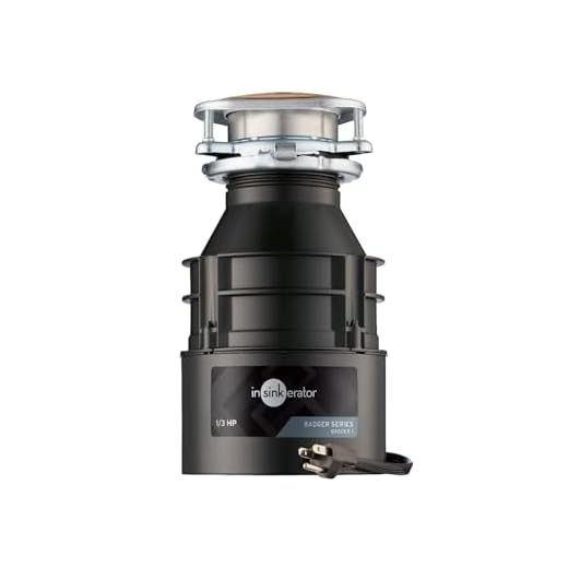 InSinkErator Garbage Disposal with Power Cord, Badger 1, Standard Series, 1/3 HP Continuous Feed, Black