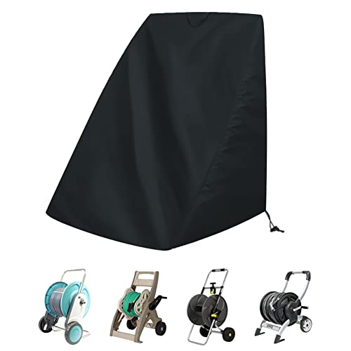 Garden Hose Reel Cover Outdoor Portable Waterproof Dustproof Garden Hose Reel Protective Cover with Drawstring - 26X25X34inch