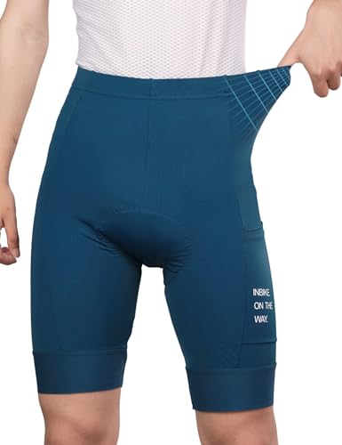INBIKE Shorts de ciclismo masculinos, acolchoados em 3D, respirável, shorts de ciclismo leves de sec