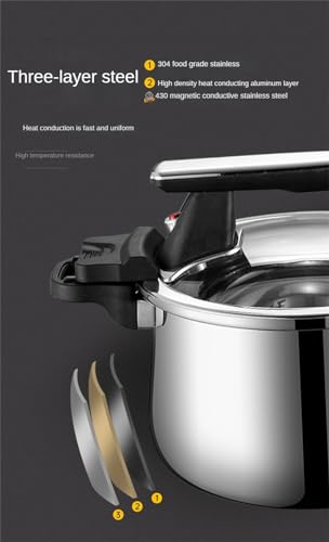 Olla a presión de acero inoxidable 6.5 L miniatura 3