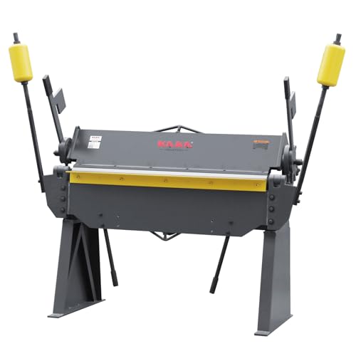 Industrial Sheet Metal Brake, 48 in Heavy-Duty Straight Brake, 12 Gauge Mild Steel, 0-135 Degree Floor Metal Brake, KAKA INDUSTRIAL W-4812T