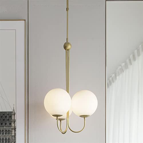 WFDFFFA Deckenleuchter Lampe, Glaskugeln Kronleuchterrohr Hängende...