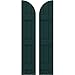 Ekena Millwork ARW401BQ311X68FGH Americraft Three 3 Exterior Real Wood Joined Board-n-Batten Shutters w/Arch Top (Per Pair), 10 1/2"W x 68"H, Thermal Green