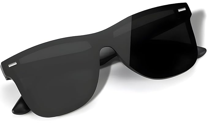 TheDarker Mens & Women Non Polorise Sunglasses UV Protection Trendy Square Black Classic Sunglasses Unisex (Italic | Size... - Review, Price and Buying Guide