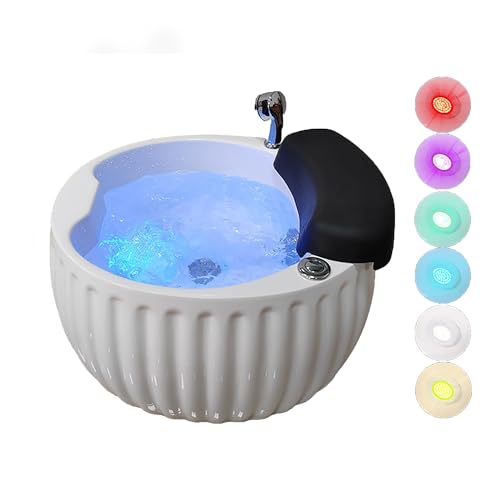 Bañera de pies acrílica con masaje y luces coloridas