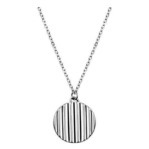 Preisvergleich Produktbild SOFIA MILANI Damen Halskette Kreis Ring Anhänger Geriffelt Silber 50292