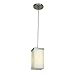 Basik - 1 Light - Pendant - Brushed Steel Finish - Opal Glass Shade