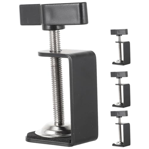 Angoily Strong Sturdy Metal Desk Clamp Mount 4 Pcs Tabletop Clamp for Home Office