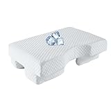 Side Sleeper Pillow with Arm Hole, Memory Foam Pillow Provides Support & Reduces Arm Pressure, Adjustable Cuddle Pillow for All Positions, Cooling arm Hole Pillows, Cuff Pain Relief, Blue