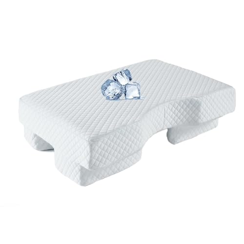 PYURIFAI Side Sleeper Pillow with Arm Hole - Adjustable Shoulder Pillow for Side Sleepers Memory Foam Pillow Provides Support & Reduces arm Pressure Cooling Arm Pillows Rotator Cuff Pain Relief