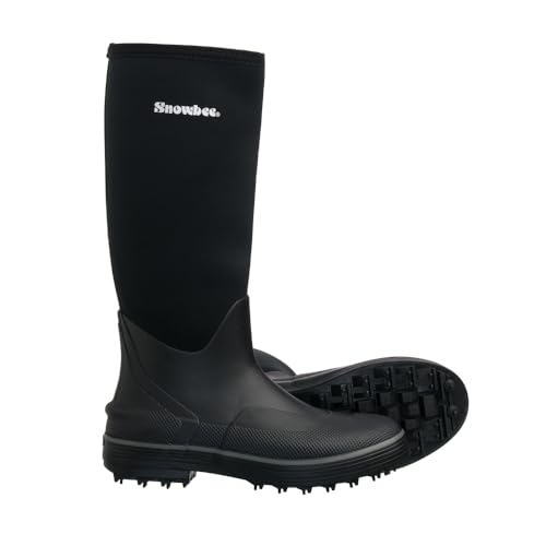 Snowbee Rockhopper Spike Sole Wading Boots With Neoprene Uppers & Side Zip, Tungsten Carbide Studs For Rock‑Fishing & Shore Wading - Sizes 8