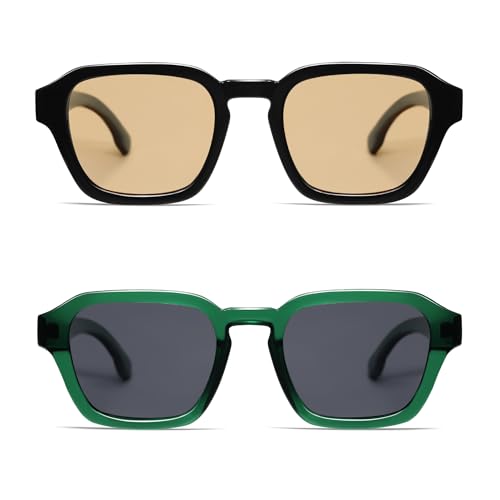 Image of VANLINKER Retro Vintage Polarized Trendy Small Square Sunglasses for Women Men 2025 Fashion Shades VL9858