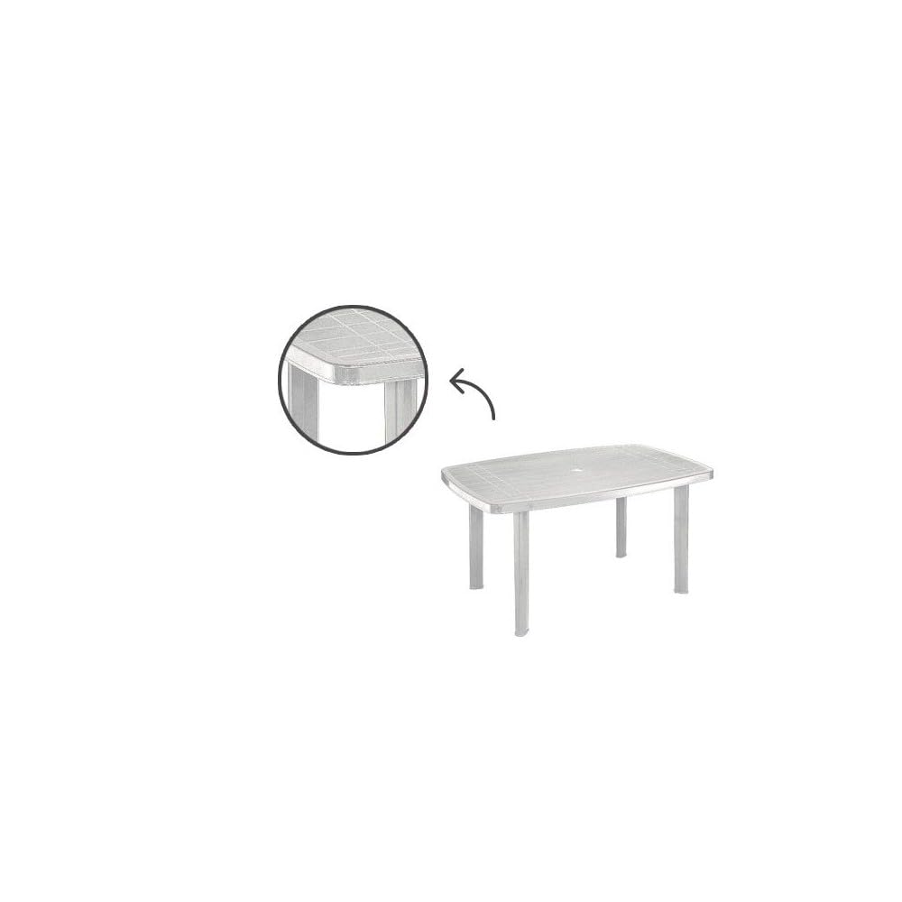 Varios Mesa Oval 140X90 Resina Faro Blanca