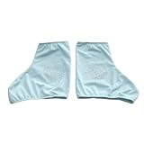 LOVIVER Schlittschuh Überzieher Schlittschuhschoner Schuhabdeckung Kufenhülle Eisschuhschutz aus Dehnbarem Nylon mit Strassspirale für Lagerung Transport, Light Blue 2