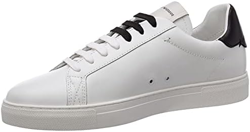 Emporio Armani Drilled Logo Sneakers, 11 White | Image 4