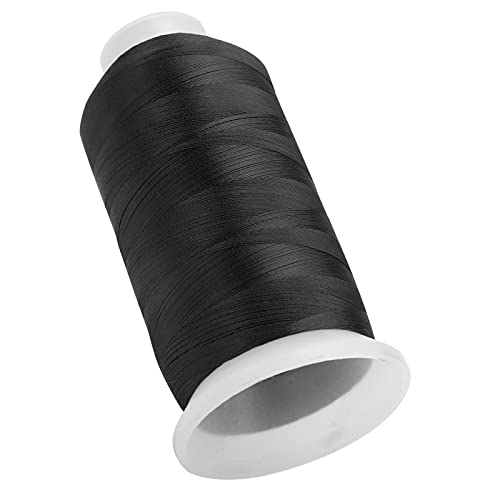Compras Locas Hilo para Bordar a Máquina, Hilo para Máquina de Coser, Tasa de Desconexión Baja para Uso Doméstico para Coser(negro)
