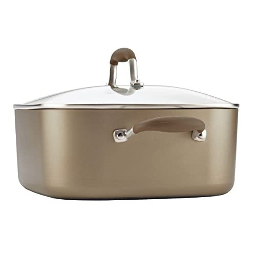 Anolon Advanced Hard Anodized Nonstick Casserole Dish/Casserole Pan With Lid - 7 Quart, Bronze Brown #TOP7