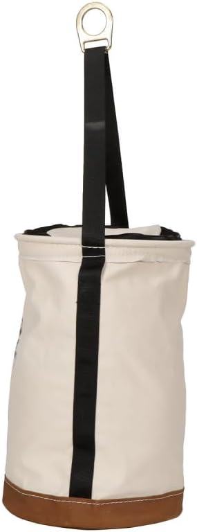 Klein Tools 5104CLR22 Heavy Duty Top Closing Bucket Made of No. 1 Canvas, Load Rated Up to 150-Pounds With Zipper on top, 22-Inch