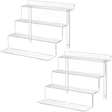 WINKINE Acrylic Display Stands, 2 Pack Clear Acrylic Display Risers Compatible with Funko Amiibo POP