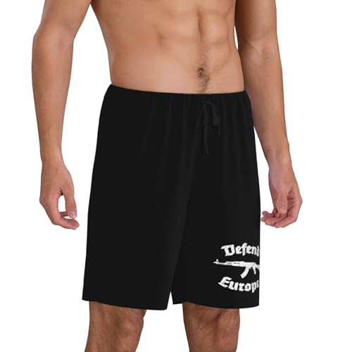 Defend Europe Pajama Shorts for Men, Men's Pajama Bottoms, Sleepwear for Summer 5