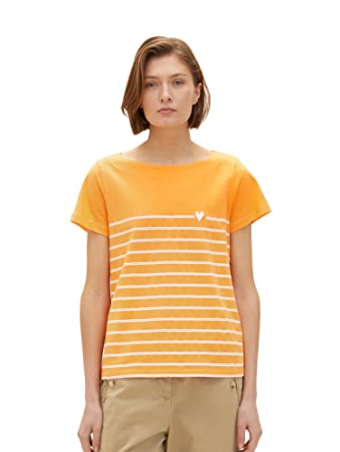 TOM TAILOR Señoras Camiseta 1035381, 29751 – Bright Mango Orange, 3XL