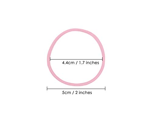 Ds. Distinctive Style Hair Rubber Bands 50 Pieces 2.5 Mm Elastic Hair Bands Hair Ties Ponytail Holders - Pink #TOP1
