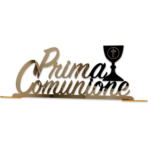 Scritta Prima Comunione ORO in plexiglass