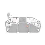 ୨୧┈┈【Grande zone + accessoires】Parc bebe 180*120*66cm La clôture surdimensionnée offre un grand espace de jeu à votre bébé, qui peut accueillir 3 adultes et 3 nourrissons. Nous avons distribué 50 balles océaniques, 4 anneaux de poignée.