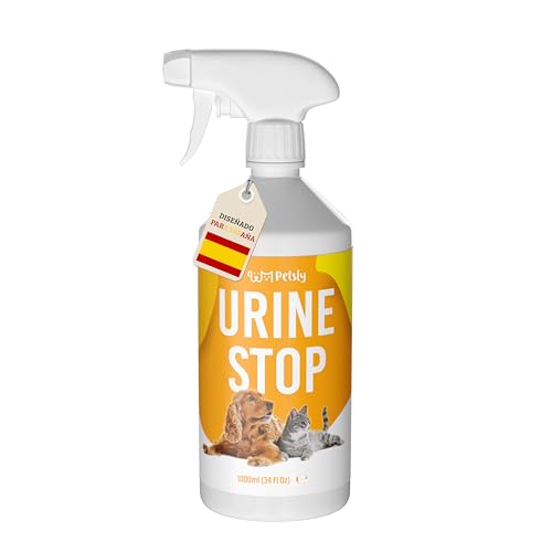 Petsly® Repelente Orina Perros y Gatos - 1L - Triple Acción - Adiestramiento, Evitar Pipi Perros y Gatos, Eliminador de Olores - Uso Interior y Exterior - No Mancha - Aroma Cítrico - Repelente Gatos